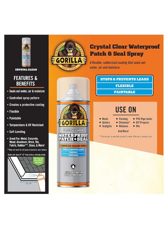 Gorilla Waterproof Patch & Seal Clear Spray 14oz - Image 3