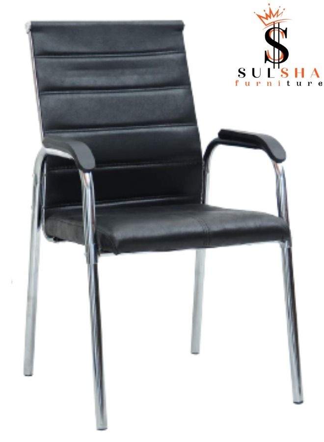 SULSHA Modern Design Visitor Chair With Steel Metal Frame Waiting Room Chair For Home Office And Hospital-2 - Image 1