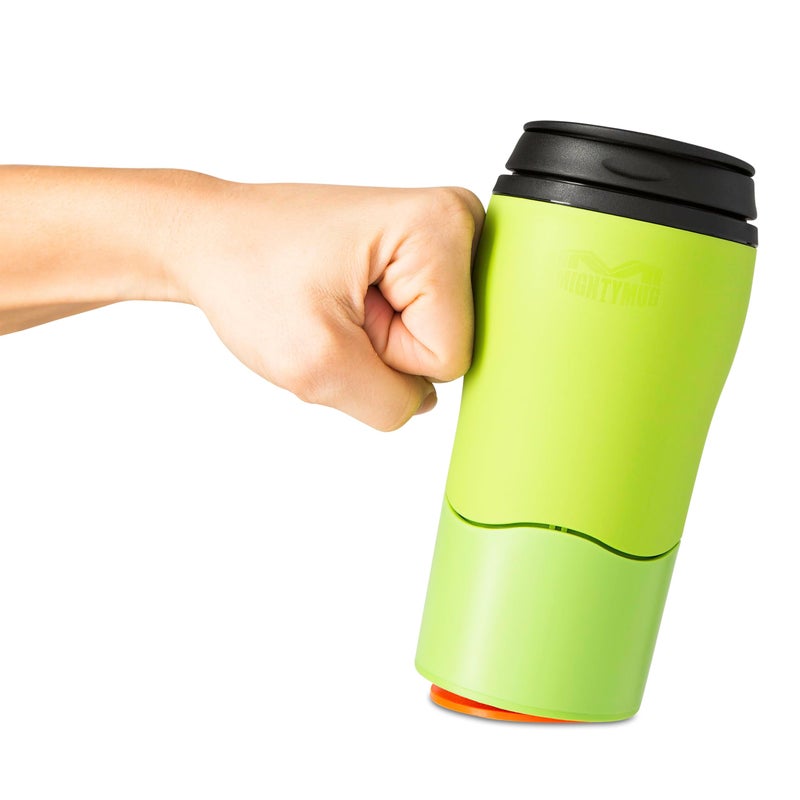 Mighty Mug Plastic Travel Mug No Spill Double Wall Tumbler ColdHot CupHolder Friendly Dishwasher Safe Green 12oz