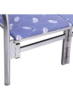 MOMENT Folding Bed [190X 90Cm] Folding Single Bed Heavy Duty Steel Metal Platform Bed Frame With Tool Free Setup, Blue  - Image 5