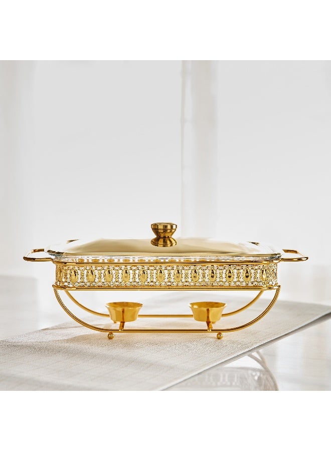 Home Box Trendy Gold Rectangular Food Warmer - 2 L - Image 2