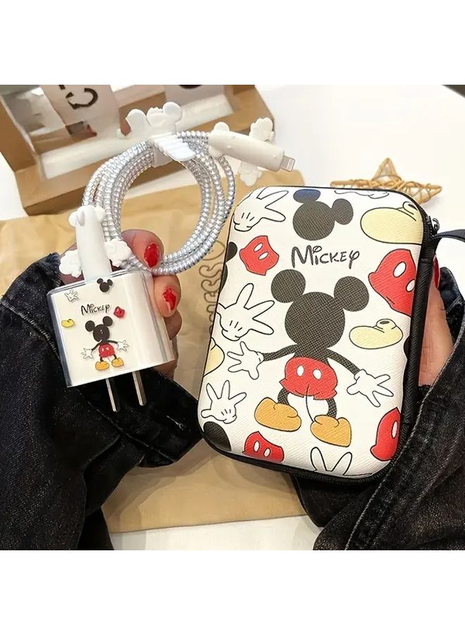 Mickey Mouse Silicone Case For Iphone 16 15 14 13 12 11 With Fast Charging Storage Bag - Image 1