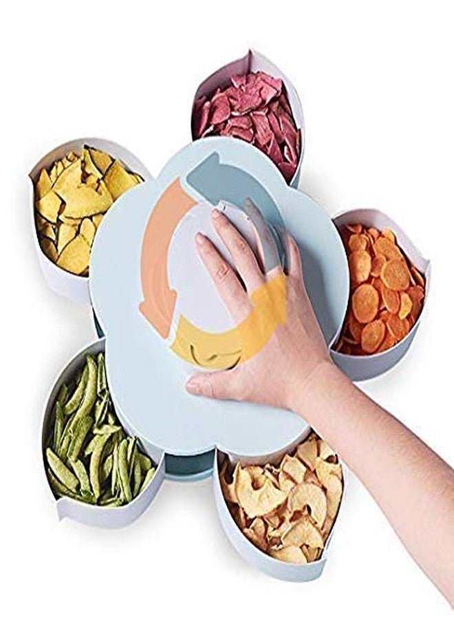 DeoDap Plastic Smart Candy Box Serving Rotating Tray Spice Storage, 250 milliliter, Multicolored - Image 2