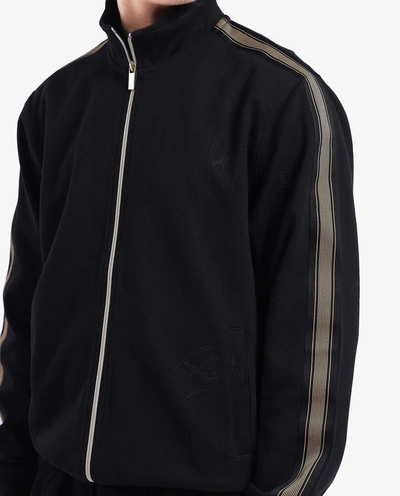 رير رابِت Men's Signature Printed Knit Jacket