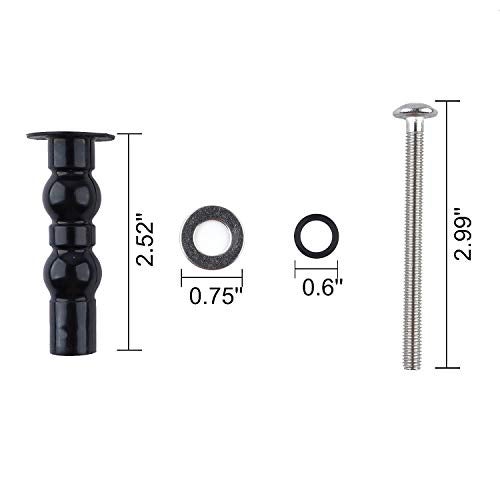 Milcraft TOTO Toilet Hinge Screw Kit - Expanding Rubber Bolt Top Nuts Set for Top Mount Toilet Seat Tightening, Blind Hole Fixing, 2 Pack - Image 4