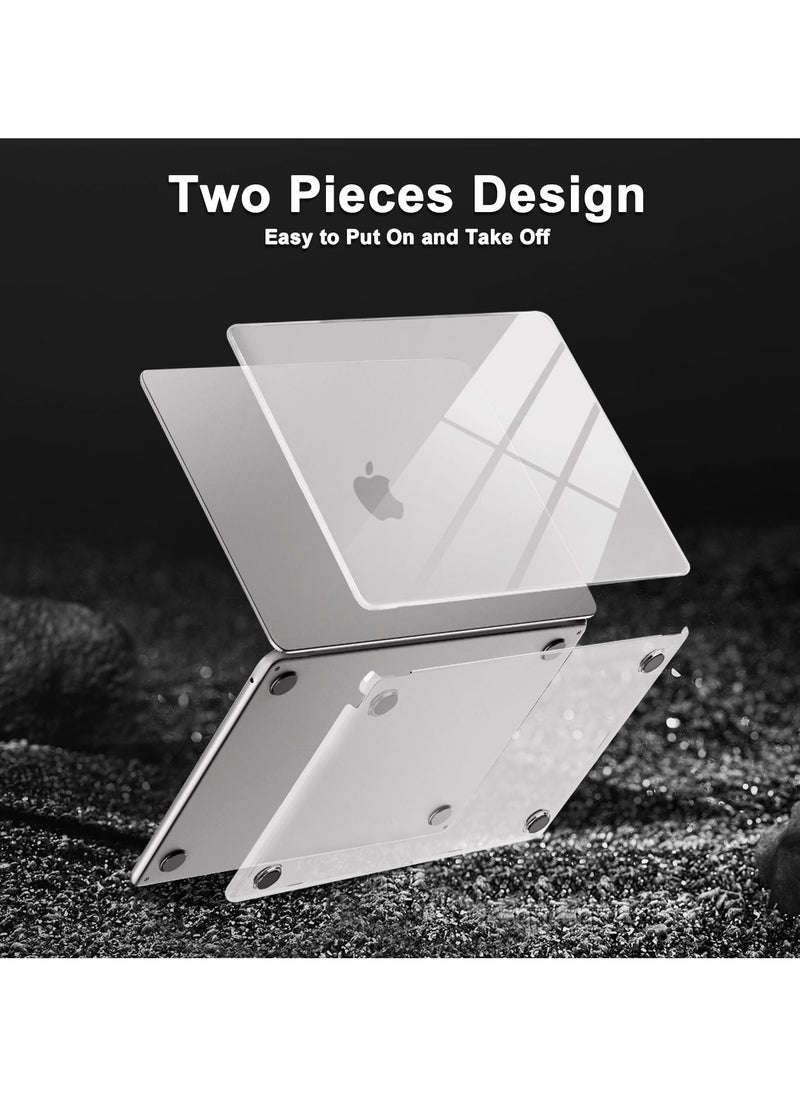 Case for MacBook Air 13 Inch A2337 (M1) / A2179 / A1932 (2021 2020 2019 2018 Release) - Snap On Hard Shell Case Cover for New MacBook Air 13 Retina Display with Touch ID - Crystal Clear