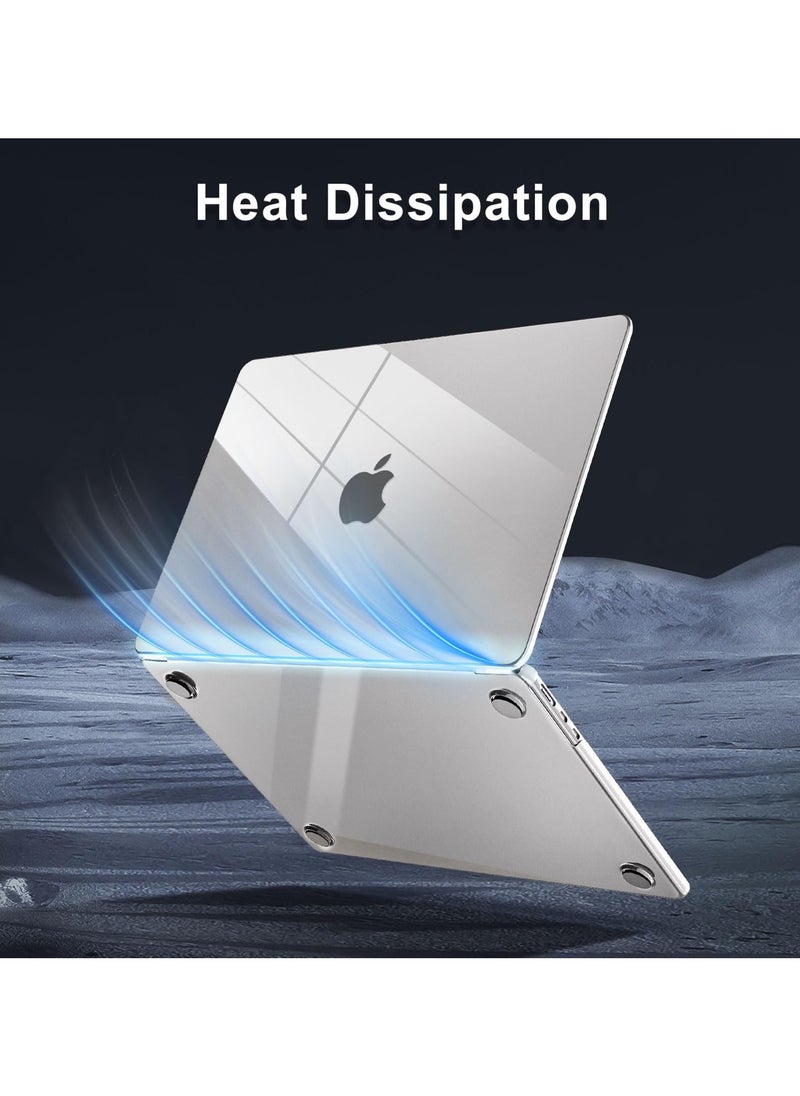Case for MacBook Air 13 Inch A2337 (M1) / A2179 / A1932 (2021 2020 2019 2018 Release) - Snap On Hard Shell Case Cover for New MacBook Air 13 Retina Display with Touch ID - Crystal Clear