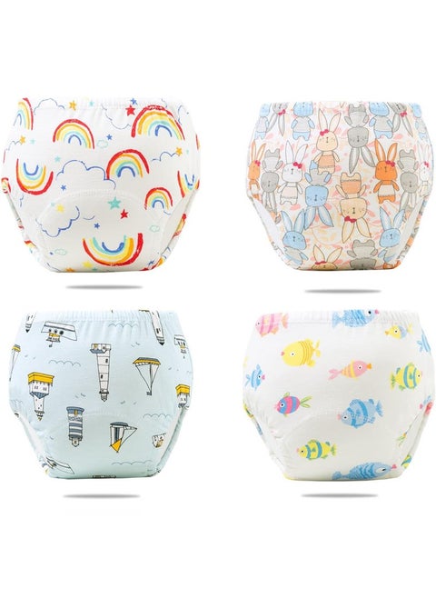 4 pieces 6 Layer Breathable Cotton Training Baby Potty Training Pants, Breathable Potty Training Underwear