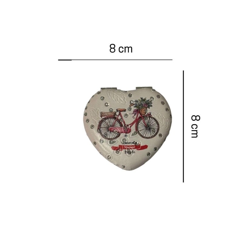 Heart Design Compact Cute Mirrors for Makeup and Travel  - Image 2