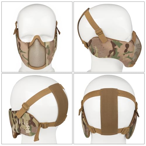 VPZenar Tactical Helmet,Airsoft Mesh Mask and Googles,Fast PJ Helmet Accessories for Mens Protective Gear - Image 4