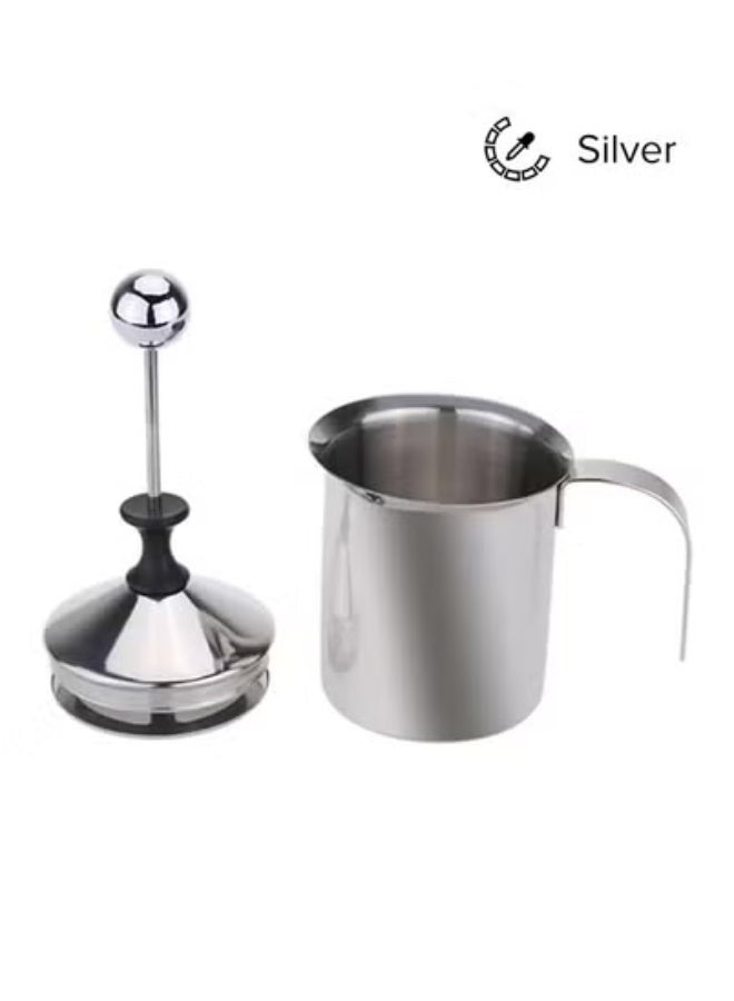 Silver Stainless Steel Milk Frother 13*9.5*18 cm - Image 1