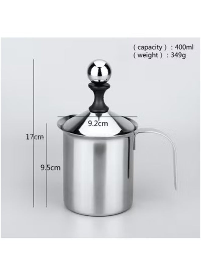 Silver Stainless Steel Milk Frother 13*9.5*18 cm - Image 4