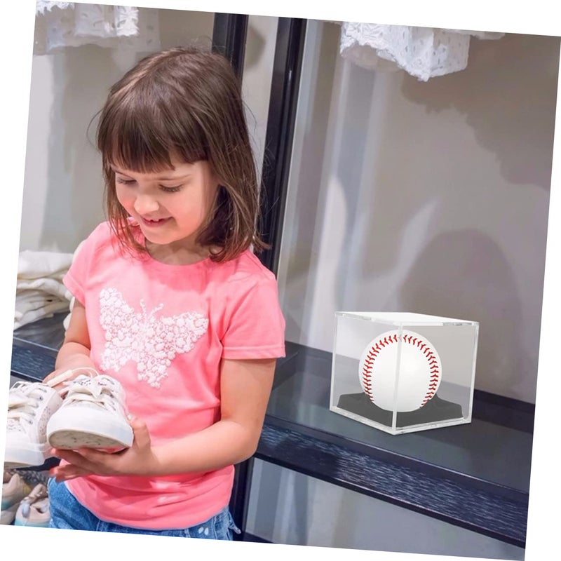UV Protected Baseball Display Case with Base for Memorabilia Storage and Home Decoration - Image 4