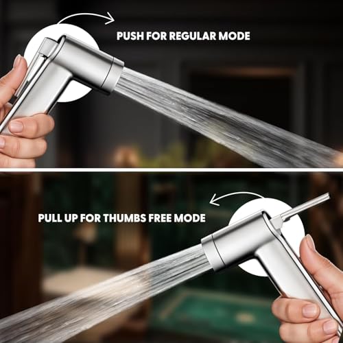 MHS High Pressure Jet Spray for Toilet | Health Faucet Set with Hand Shower Gun & 1M SS Hose Pipe | Bathroom Toilet Jet Spray for Hygiene Cleaning | Toilet Gun for Western Toilet (Hector Abs) - Image 2