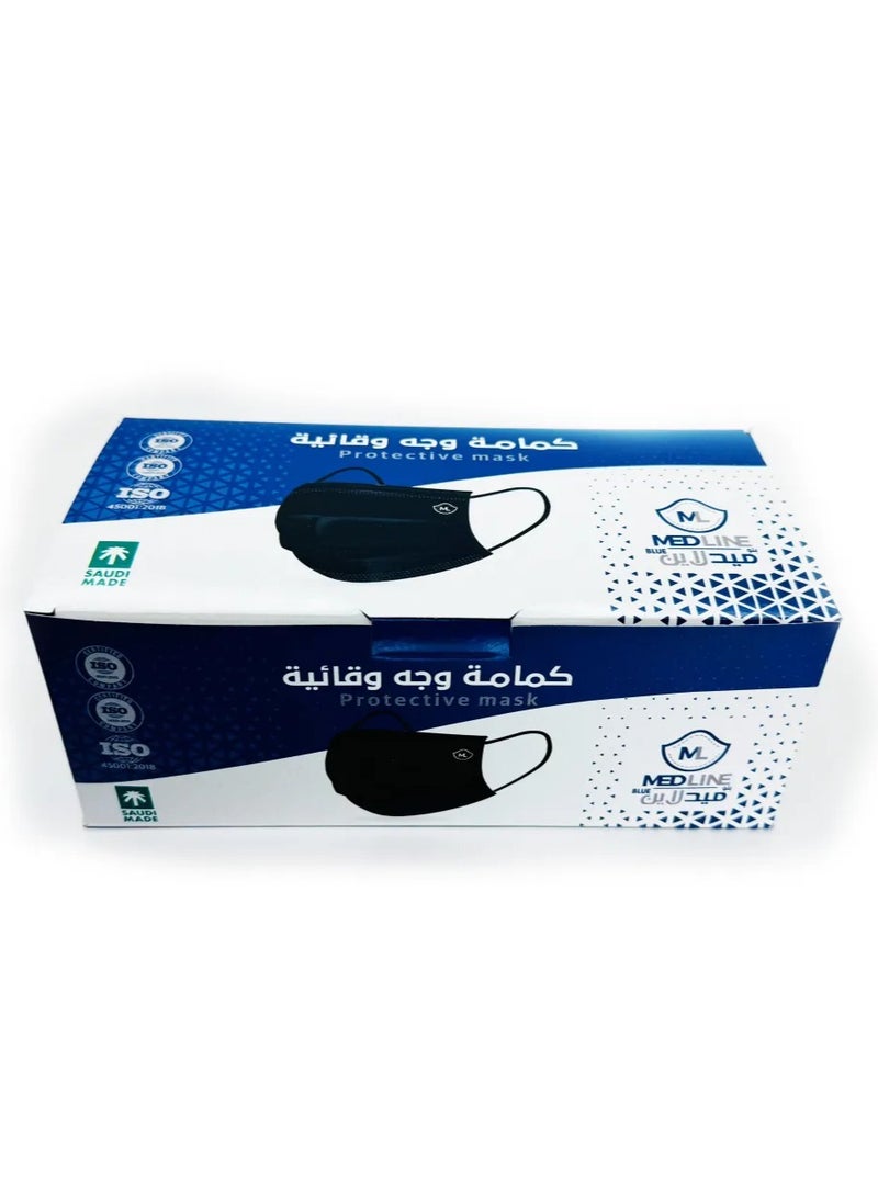 Medline Your everyday safety in its simplest form – Medical face masks for daily use – 2 packs of 50 masks (100 masks total) – 3 layers of protection with comfortable ear loops - Image 5