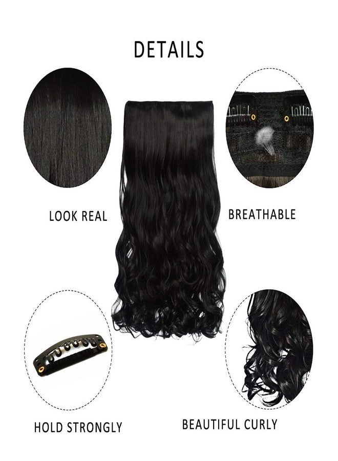 برافراجيا وصلة شعر نسائية من برافراجيا، مموجة مجعدة، لون أسود، طولها من 18 إلى 20 بوصة، مزودة بـ 5 مشابك، مناسبة للحفلات والهالوين والكريسماس. - Image 4