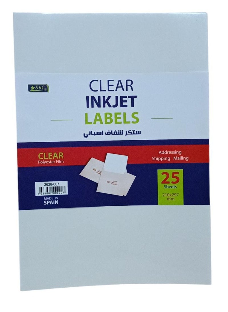 SBC 25 Sheets Inkjet Labels - Image 2