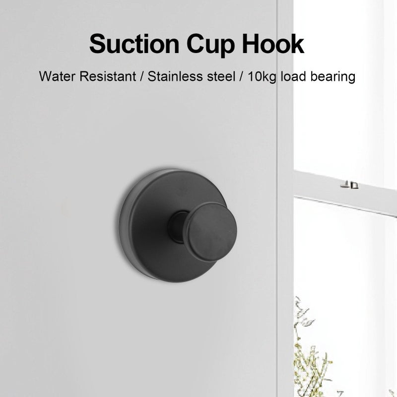 2Pcs Heavy Duty Stainless Steel Suction Cup Hooks for Bathroom Kitchen Glass Door Mirror Towel Shower - Image 3