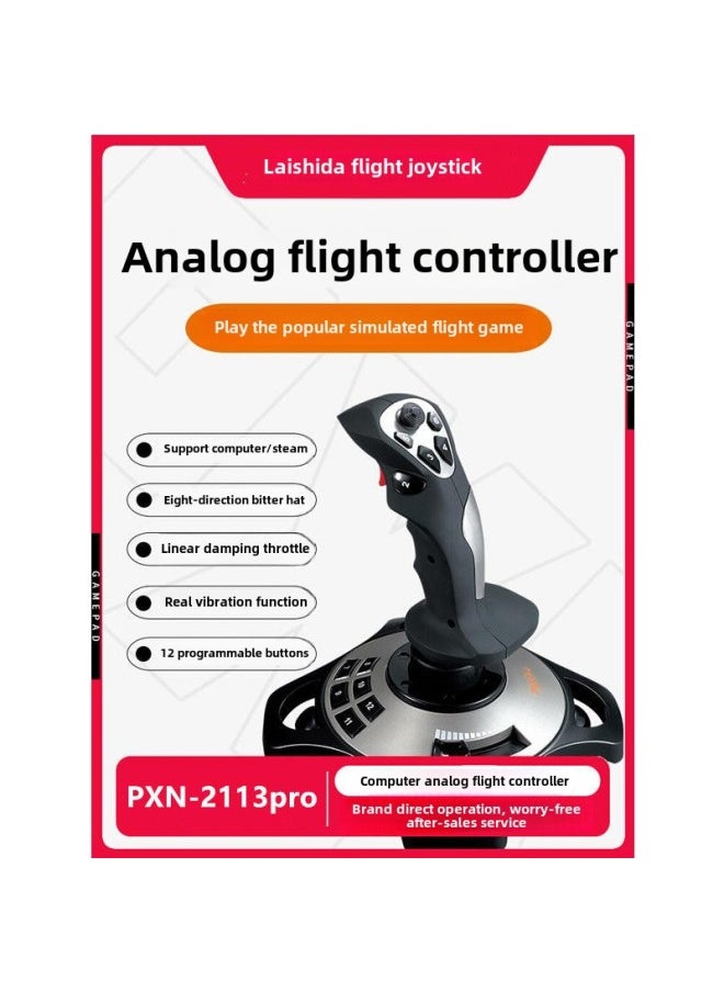 Laishida Product PC Game Simulation Flight Rocker War Thunder Battlefield Fighter World Joystick-Product Color:Black  - Image 1