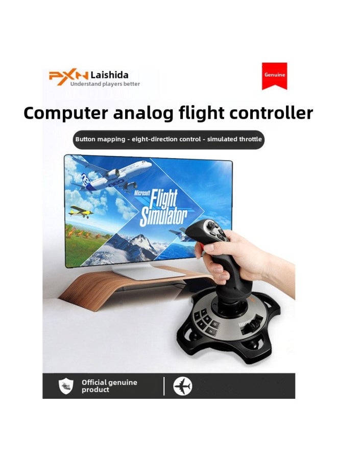 Laishida Product PC Game Simulation Flight Rocker War Thunder Battlefield Fighter World Joystick-Product Color:Black  - Image 2