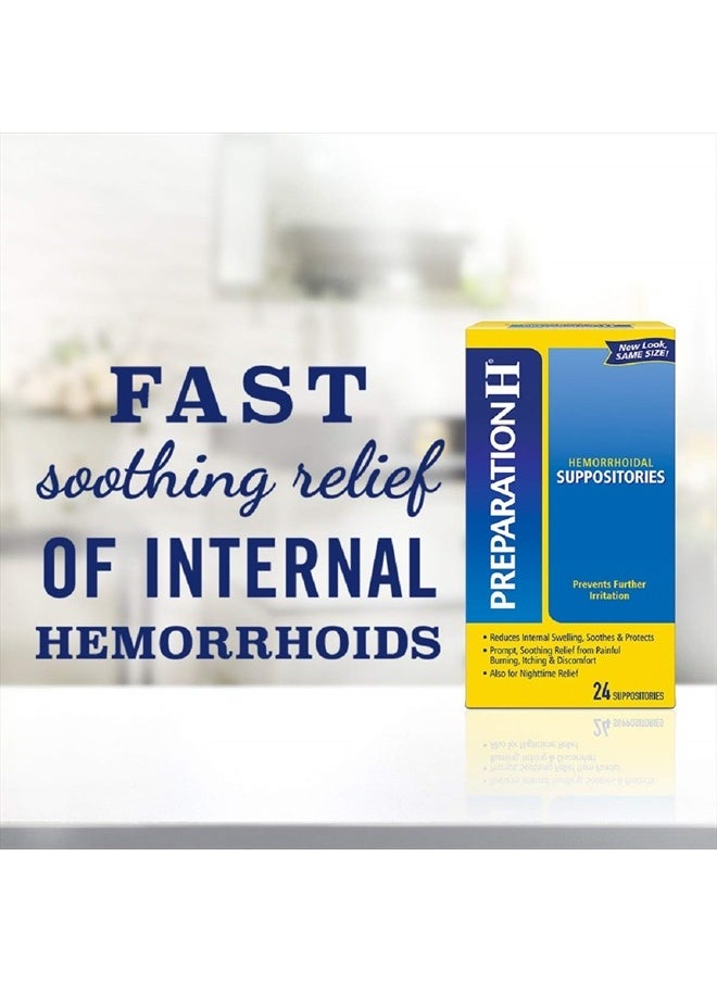 Preparation H Hemorrhoid Suppositories For Itching And Discomfort Relief - 12 Count (Pack of 1)  - Image 2