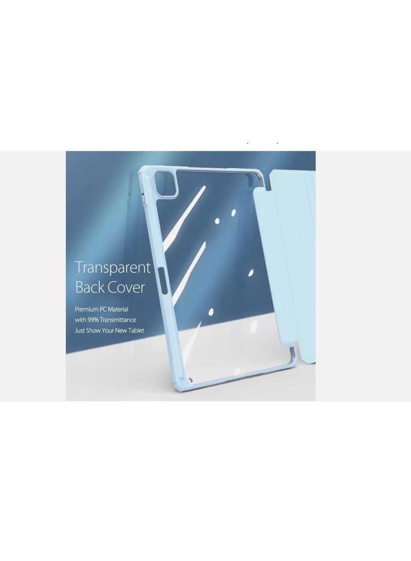EVO New Compatible with iPad Pro - 2025 (8th Generation) M5  with Built-in Pencil Holder, for iPad Pro 13 Case with Hard Clear Back Shell, Support Pencil Pro & Pencil (USB-C), Auto Wake/Sleep,SkyBlue - Image 5
