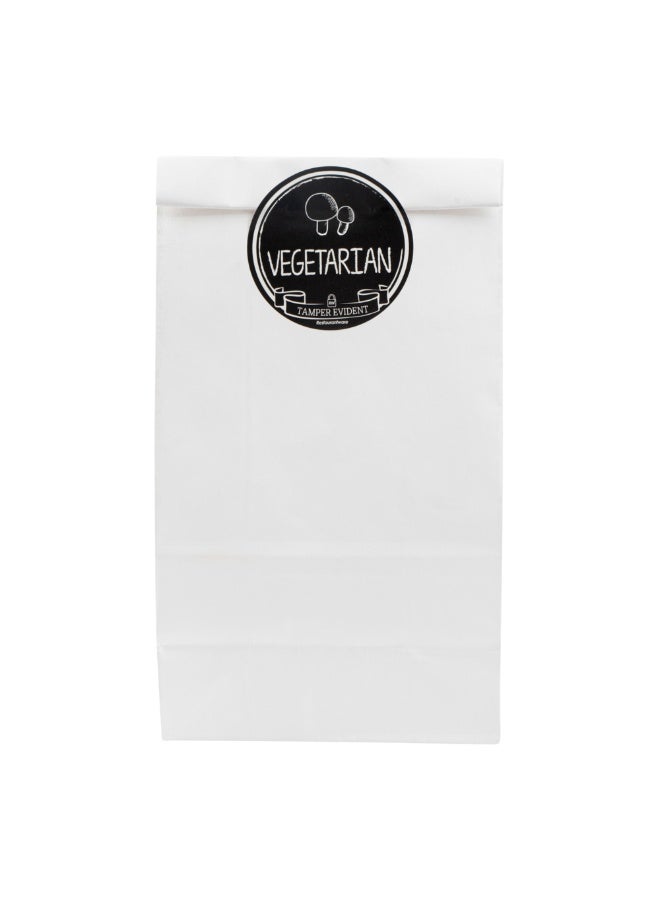 Restaurantware ملصقات Label Tek بحجم 2 بوصة مقاومة للتلاعب للطعام النباتي، 500 ملصق ختم مقاوم للتلاعب - تصميم سبورة، لتوصيل الطعام بأمان، ملصقات بلاستيكية سوداء بخط أبيض - Image 2