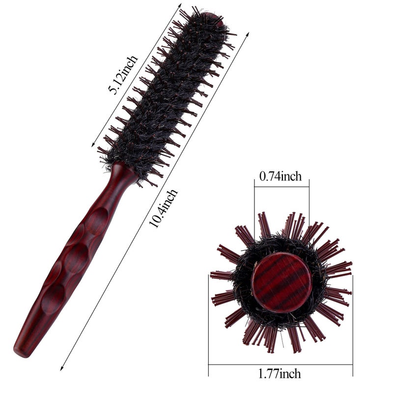Aethland 2pcs Boar Bristle Teasing Brush for Women, Teaser Brush with Rat Tail Back Combing - Detangling, Add Volume Makes Hair Smooth - Image 2