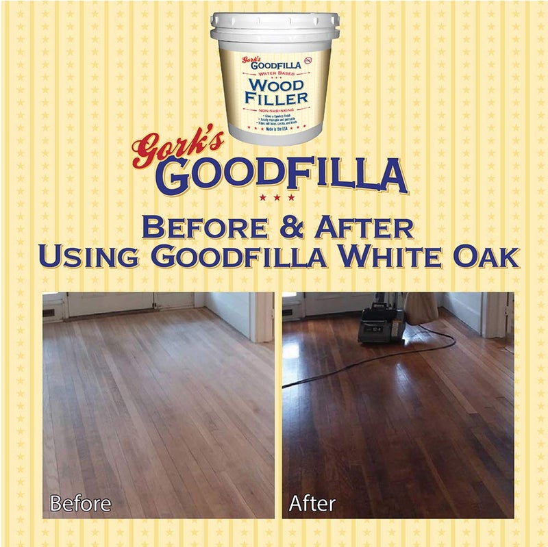 Goodfilla أبيض، 8 أونصة من الخشب وحشو الحبوب، قابل للتلوين، قابل للرمل، بدون نفايات، غير سام، صنع في الولايات المتحدة الأمريكية - Image 2