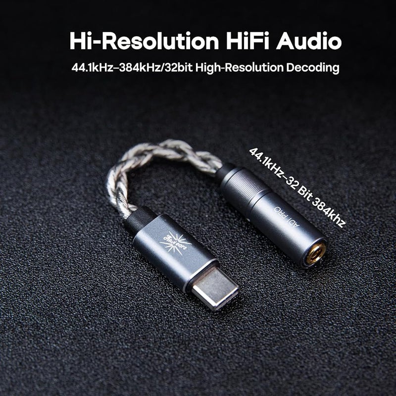 Linsoul Kiwi Ears AD1 Pro USB C DAC Adapter Cable, Custom DAC Chip, Official Web Customizable EQ Tuning, Ultra-Low Noise Portable IEM Amp for IEM Enthusiasts & Music Lovers (Type-C to 4.4mm) - Image 2