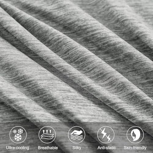 Elegear Cooling Pillow Cases for Hot Sleepers, Japanese Q-Max 0.45 Cooling Pillowcases, Both Sides[Cooling/Nylon], Breathable Soft Pillowcase for Hair and Skin, Set of 2-Gray (Queen (50x 80cm)) - Image 4