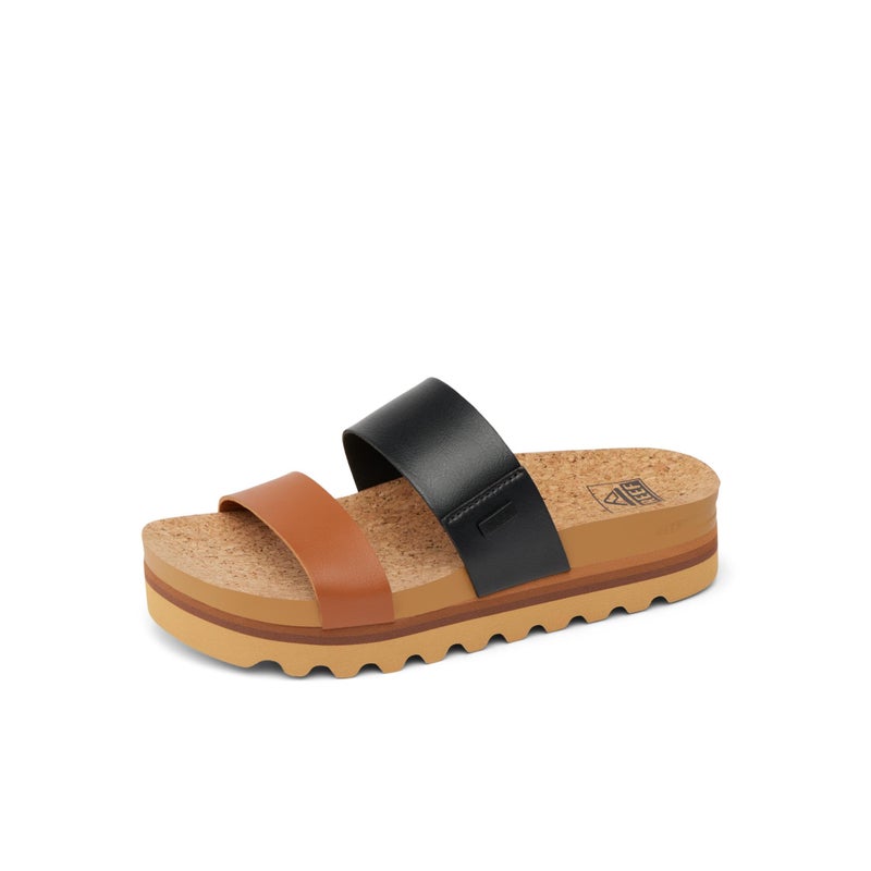 Reef Cushion Vista Hi Womens Platform Fashion Sandal, Arch Support, Ultra Soft Cushion Footbed, Black Duo, 8 - Image 1