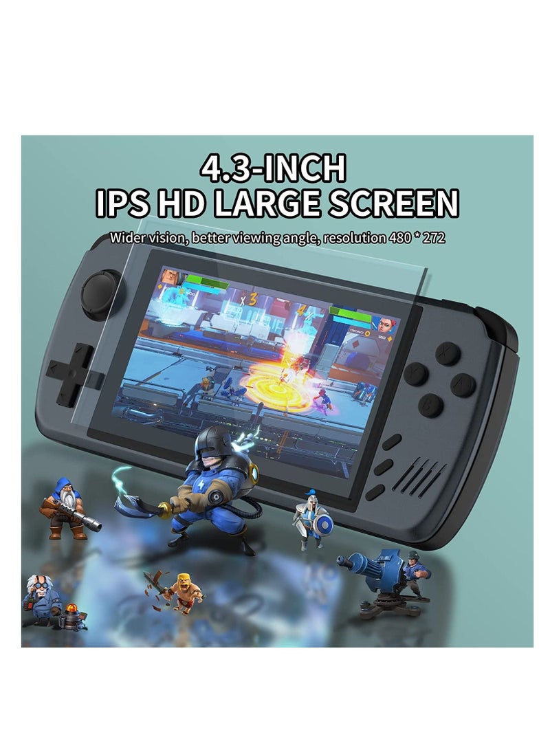 Handheld Game Console 4.3 Inch IPS HD Retro Game Console ATM7051 CPU Quad Core ARM CORTEX-A9 with 5000+ Classic Video Games, Support Multi-Emulator/HD Output/64GB TF Card  - Image 5