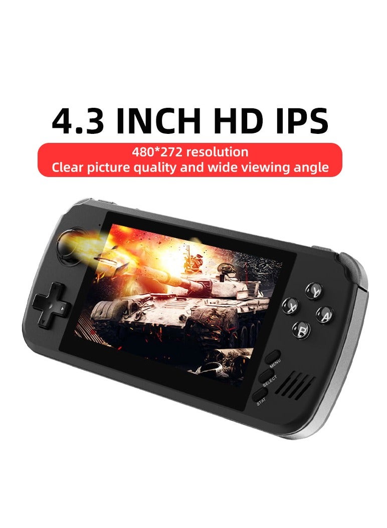Handheld Game Console 4.3 Inch IPS HD Retro Game Console ATM7051 CPU Quad Core ARM CORTEX-A9 with 5000+ Classic Video Games, Support Multi-Emulator/HD Output/64GB TF Card  - Image 2