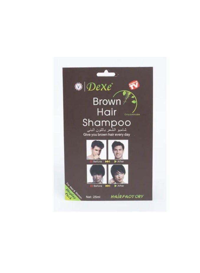 Dexe Dexe Hair Dye Shampoo 25Ml Brown  - Image 1