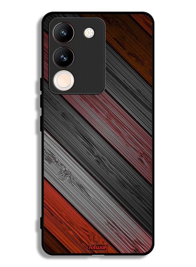 Tolwak غطاء حماية vivo V29e بنمط خشبي ملون - Image 1