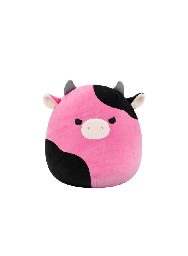 Squishmallows SQCR - Medium Plush (12" Squishmallows) (Pollyanna - Black and Pink Cow W/Mischievous Eyes) - Image 1