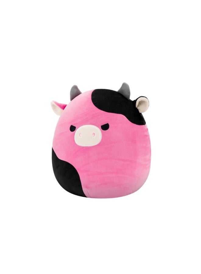 Squishmallows SQCR - Medium Plush (12" Squishmallows) (Pollyanna - Black and Pink Cow W/Mischievous Eyes) - Image 2