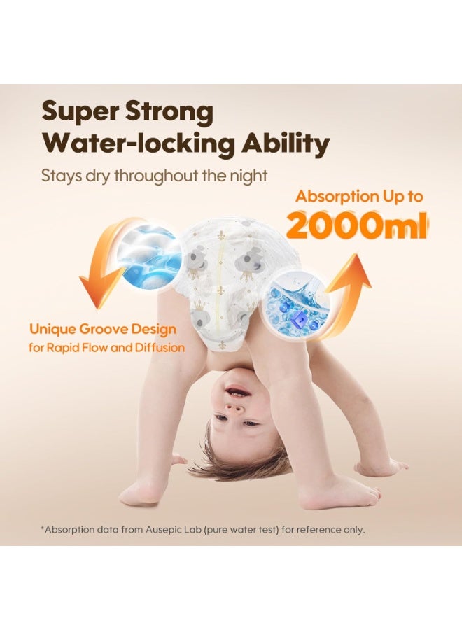 aiwibi Night Plus Baby Diaper Pants Size 3 Medium (6-11kg), Overnight Pull Up Nappies with Extra Absorbency & Leak Protection (48 Pcs) - Image 3