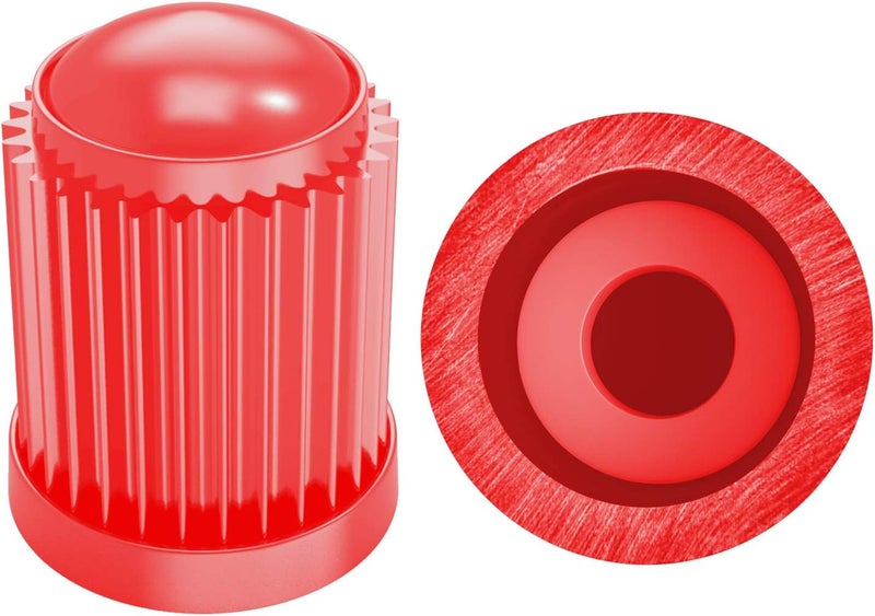 SAMIKIVA (30 Pack) Tire Stem Valve Caps, with O Rubber Ring, Universal Stem Covers for Cars, SUVs, Bike and Bicycle, Trucks, Motorcycles, Airtight Seal Heavy Duty (Red (30 Pack)) - Image 1