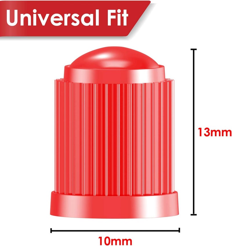 SAMIKIVA (30 Pack) Tire Stem Valve Caps, with O Rubber Ring, Universal Stem Covers for Cars, SUVs, Bike and Bicycle, Trucks, Motorcycles, Airtight Seal Heavy Duty (Red (30 Pack)) - Image 3