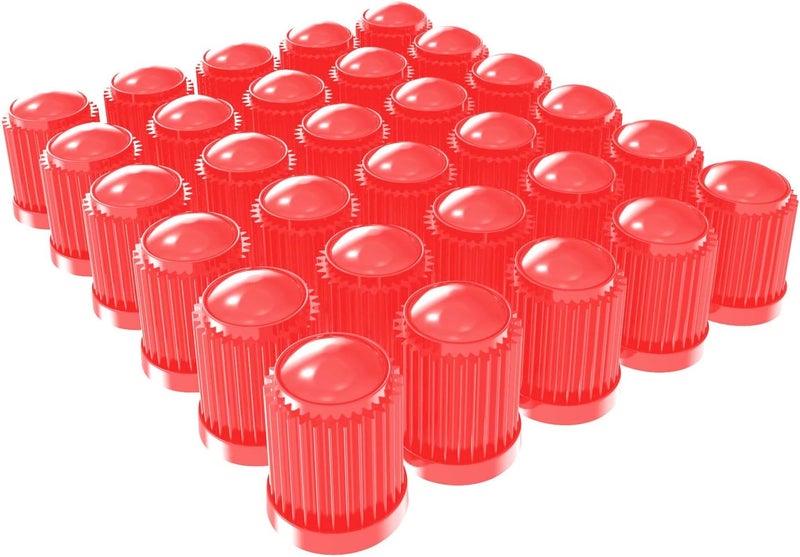 SAMIKIVA (30 Pack) Tire Stem Valve Caps, with O Rubber Ring, Universal Stem Covers for Cars, SUVs, Bike and Bicycle, Trucks, Motorcycles, Airtight Seal Heavy Duty (Red (30 Pack)) - Image 4