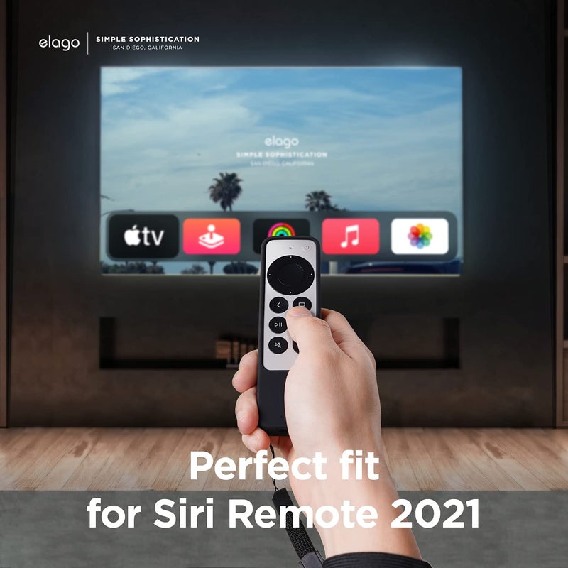 elago R1 Case Compatible with Apple TV 4K Siri Remote 3rd (2022) & 2nd Gen - Magnet Technology, Lanyard Included, Great Grip, Heavy Shock Absorption, Drop Protection, Full Access to All Functions - Image 2