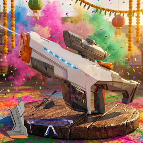 VikriDA Electric Automatic Rechargeable Water Gun Pistol WG-2307 High Pressure Water Blaster for Kids Beach, Pool & Outdoor Summer Toy - Image 1