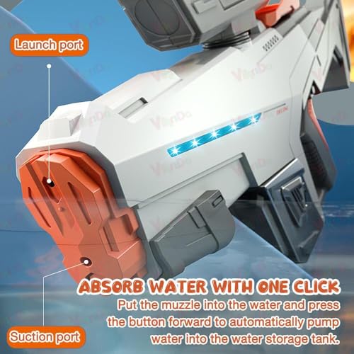 VikriDA Electric Automatic Rechargeable Water Gun Pistol WG-2307 High Pressure Water Blaster for Kids Beach, Pool & Outdoor Summer Toy - Image 3