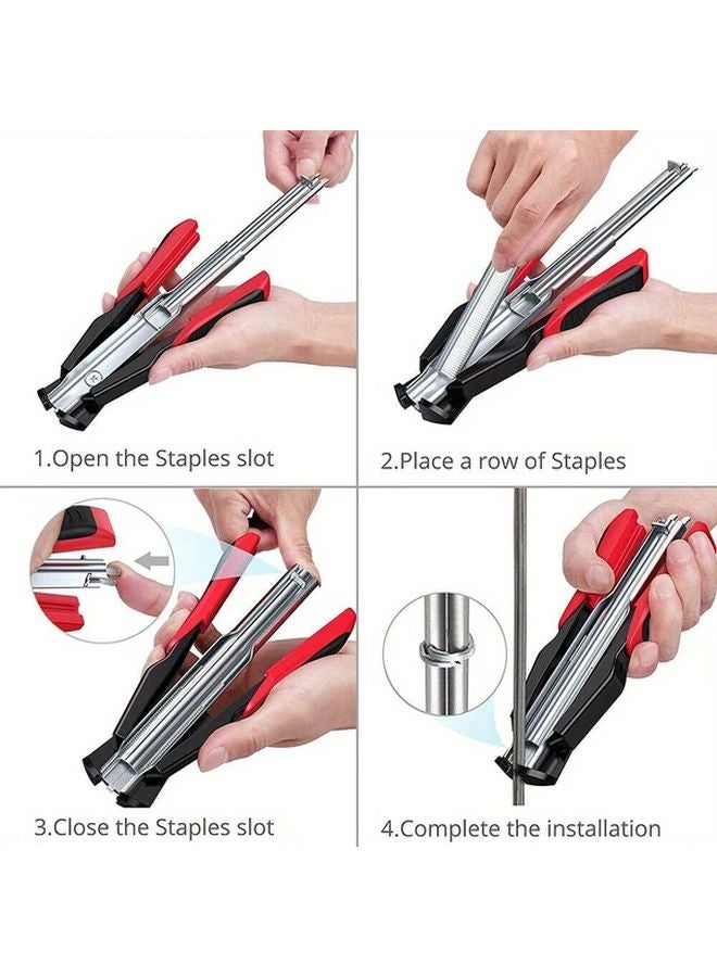 Heavy Duty Hog Ring Pliers With Automatic Manual Feed For C Ring Staples With 100 Hot Rings - Image 5