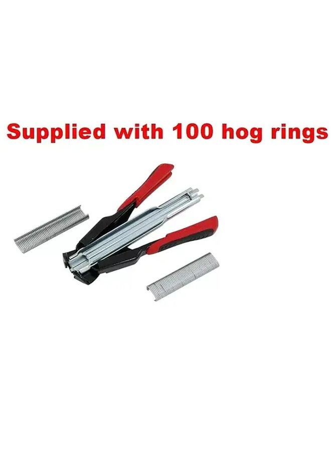Heavy Duty Hog Ring Pliers With Automatic Manual Feed For C Ring Staples With 100 Hot Rings - Image 1