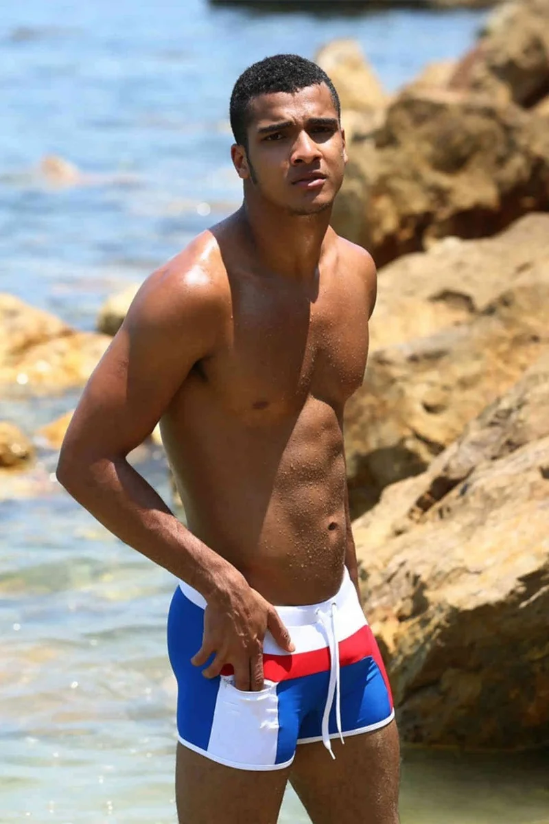 انجلسين Multicolored Lycra Men's Marine Shorts