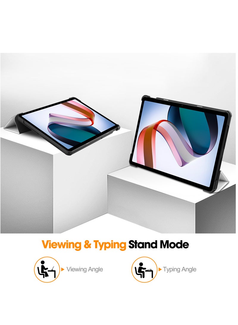 Case for Redmi Pad SE PU Slim Cover with Auto Sleep/Wake up Hard Trifold Stand Cover Case for Redmi Pad SE (Lazy Cat)