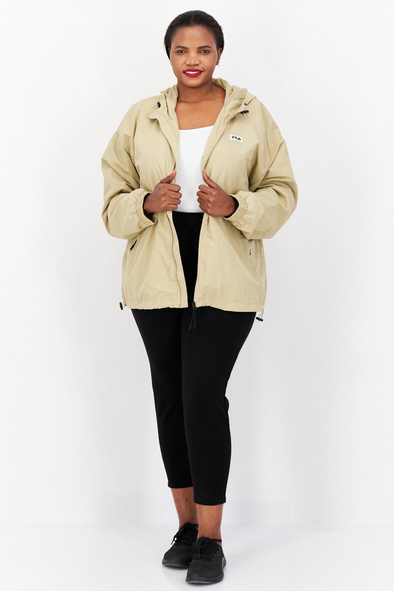 FILA Women Sportswear Fit Training Jacket, Khaki - Image 4